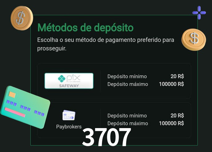 O cassino 3707 oferece uma grande variedade de métodos de pagamento