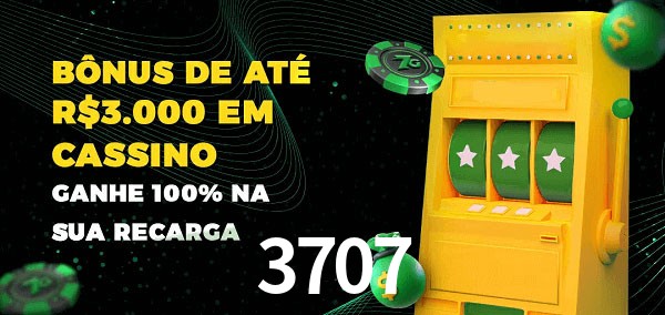3707 melhor bônus de depósito